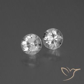 0.83 ctw White Sapphire Stones, Natural Sapphire in Diamond-Cut Shape for Sale