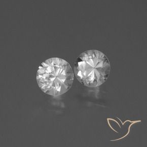 0.86 ctw White Sapphire Stones, Natural Sapphire in Diamond-Cut Shape for Sale