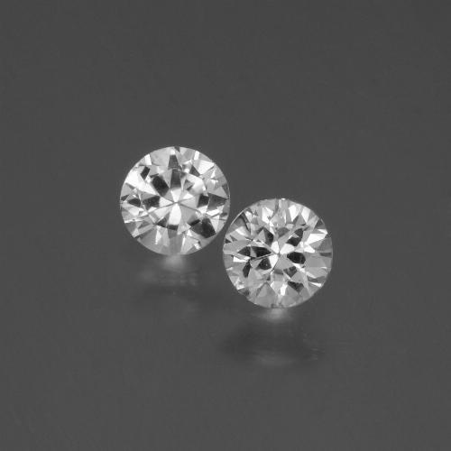 Clear White Sapphire Gem - 0.4ct Diamond-Cut (ID: 445111)