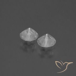Sapphire Gemstones in 4.5 mm (calibrated) Size for Sale, Sapphire Stones in Clear White Color