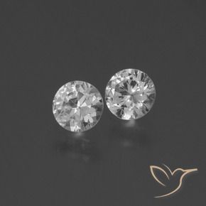 0.82 ctw White Sapphire Stones, Natural Sapphire in Diamond-Cut Shape for Sale
