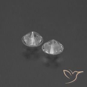 Sapphire Gemstones in 4.5 mm (calibrated) Size for Sale, Sapphire Stones in Clear White Color