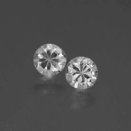 Clear White Sapphire Gem - 0.5ct Diamond-Cut (ID: 445117)