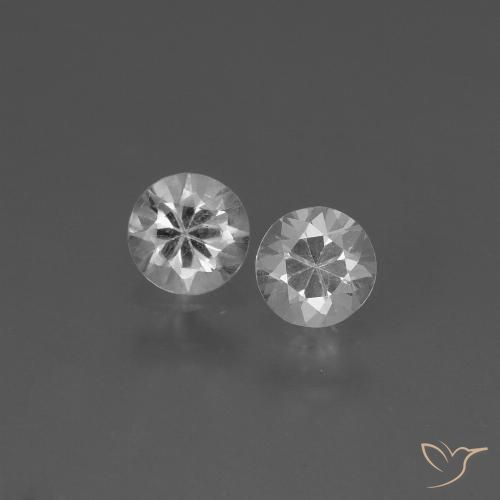 0.82ctw Natural Clear White Sapphire, Round, VS