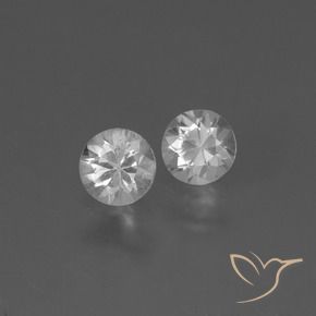 0.82 ctw White Sapphire Stones, Natural Sapphire in Diamond-Cut Shape for Sale