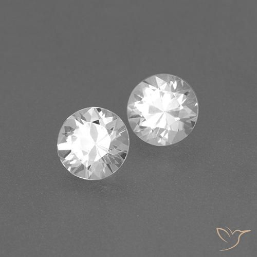 0.78 ctw White Sapphire Stones, Natural Sapphire in Diamond-Cut Shape for Sale