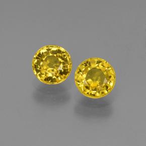 Amarillo miel Zafiro Gema - 0.7ct Faceta Redonda (ID: 445189)