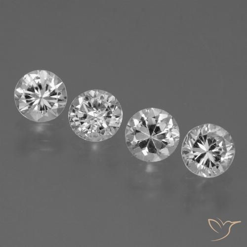 1.78ctw Natural Clear White Sapphire, Round, VS