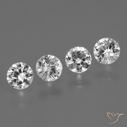 1.71ctw Natural Clear White Sapphire, Round, VS