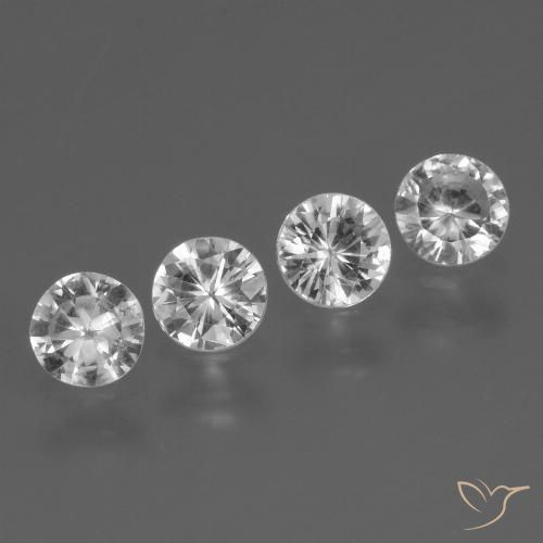 1.52ctw Natural Clear White Sapphire, Round, VS
