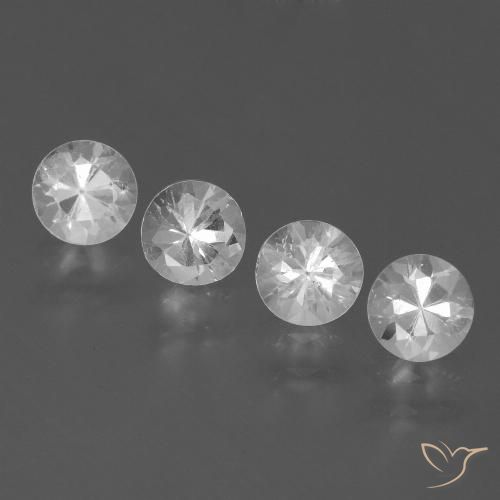 1.76 ct White Sapphire, 4.4 mm Diamond Cut From Madagascar, Photo A