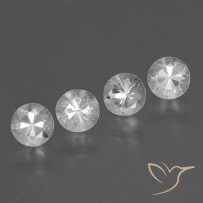 1.76 ctw White Sapphire Stones, Natural Sapphire in Diamond-Cut Shape for Sale