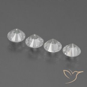Sapphire Gemstones in 4.5 mm (calibrated) Size for Sale, Sapphire Stones in White Color