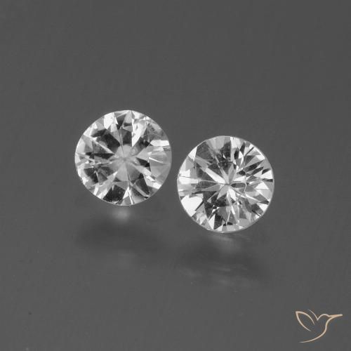0.77 ct White Sapphire, 4.4 mm Diamond Cut From Madagascar, Photo A