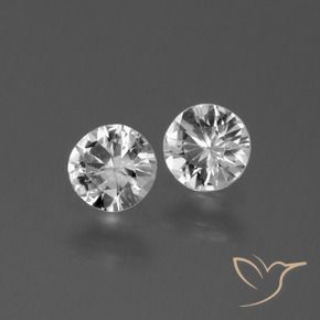 0.77 ctw White Sapphire Stones, Natural Sapphire in Diamond-Cut Shape for Sale