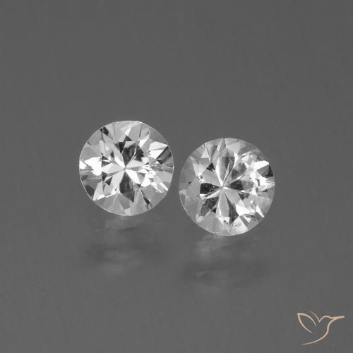 0.71ctw Natural Clear White Sapphire, Round, VS