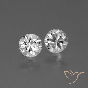 0.71 ctw White Sapphire Stones, Natural Sapphire in Diamond-Cut Shape for Sale