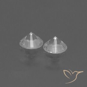 Sapphire Gemstones in 4.5 mm (calibrated) Size for Sale, Sapphire Stones in Clear White Color
