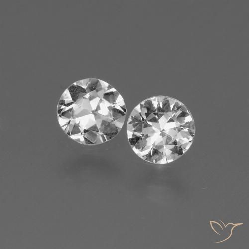 0.69 ct White Sapphire, 4.5 mm Diamond Cut From Madagascar, Photo A