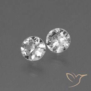 0.69 ctw White Sapphire Stones, Natural Sapphire in Diamond-Cut Shape for Sale