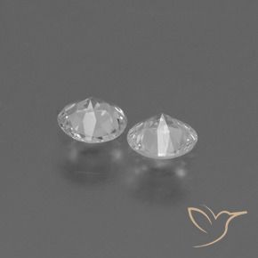 Sapphire Gemstones in 4.5 mm (calibrated) Size for Sale, Sapphire Stones in Clear White Color