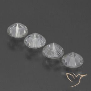 Sapphire Gemstones in 4.3 mm Size for Sale, Sapphire Stones in White Color