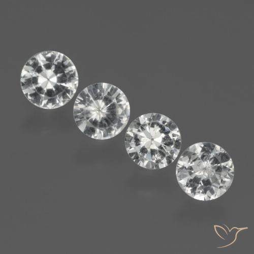 1.64ctw Natural White Sapphire, Round, VS