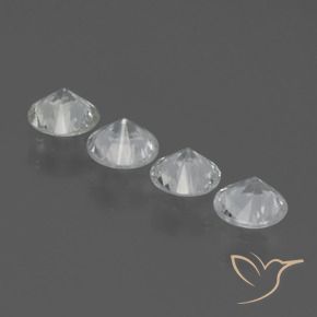 Sapphire Gemstones in 4.5 mm (calibrated) Size for Sale, Sapphire Stones in White Color