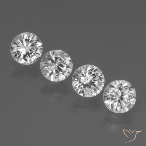Clear White Sapphire Gem - 0.4ct Diamond-Cut (ID: 445269)