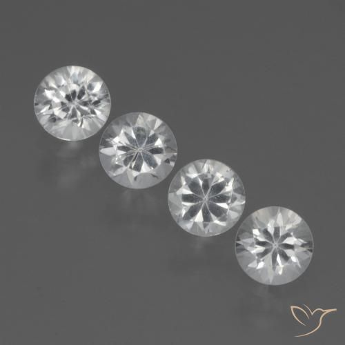 1.6 ct White Sapphire, 4.4 mm Diamond Cut From Madagascar, Photo A