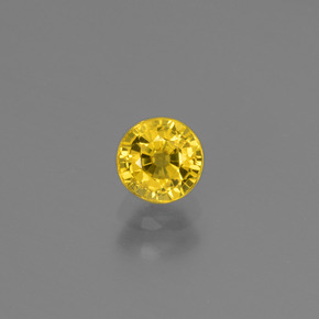 Medium Yellow Sapphire Gem - 0.7ct Round Facet (ID: 445314)