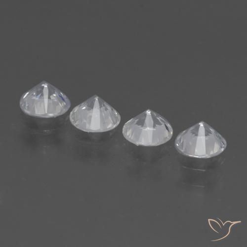 Sapphire Gemstones in 4.5 mm (calibrated) Size for Sale, Sapphire Stones in White Color