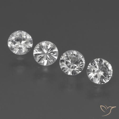 1.59ctw Natural White Sapphire, Round, VS