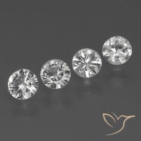 1.59 ctw White Sapphire Stones, Natural Sapphire in Diamond-Cut Shape for Sale