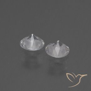Sapphire Gemstones in 4.4 mm Size for Sale, Sapphire Stones in Clear White Color