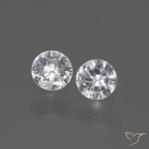 0.78ctw Natural Clear White Sapphire, Round, VS