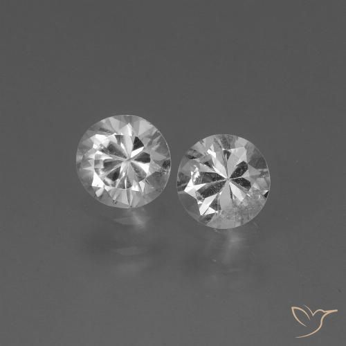 0.78ctw Natural Clear White Sapphire, Round, VS