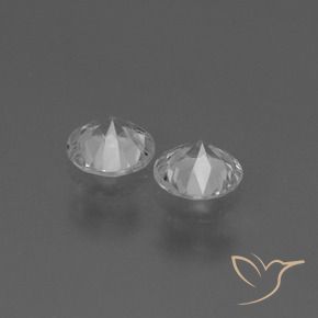 Sapphire Gemstones in 4.5 mm (calibrated) Size for Sale, Sapphire Stones in Clear White Color