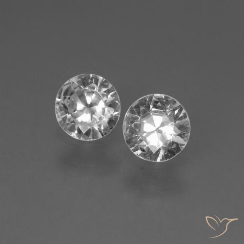 0.71 ct White Sapphire, 4.4 mm Diamond Cut From Madagascar, Photo A
