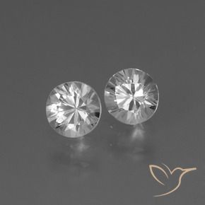 0.85 ctw White Sapphire Stones, Natural Sapphire in Diamond-Cut Shape for Sale