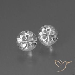 0.81 ctw White Sapphire Stones, Natural Sapphire in Diamond-Cut Shape for Sale