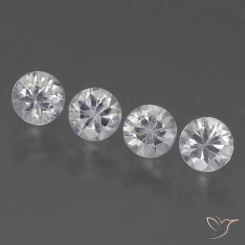 1.77ctw Natural White Sapphire, Round, VS