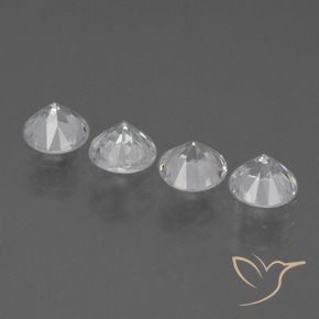 Sapphire Gemstones in 4.5 mm (calibrated) Size for Sale, Sapphire Stones in White Color