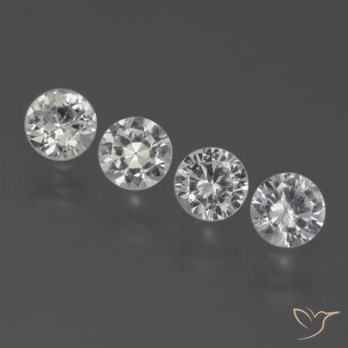 1.54 ct White Sapphire, 4.4 mm Diamond Cut From Madagascar, Photo A