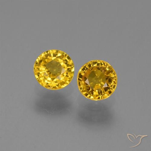 1.28ctw Natural Golden Sapphire, Round, VS