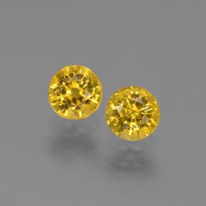 Honey Yellow Sapphire Gem - 0.6ct Round Facet (ID: 445388)