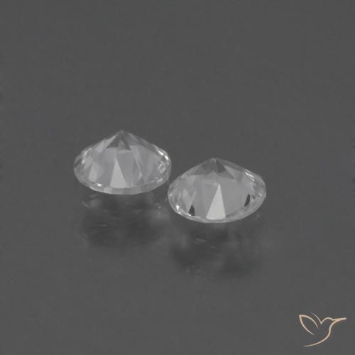 Sapphire Gemstones in 4.5 mm (calibrated) Size for Sale, Sapphire Stones in Clear White Color