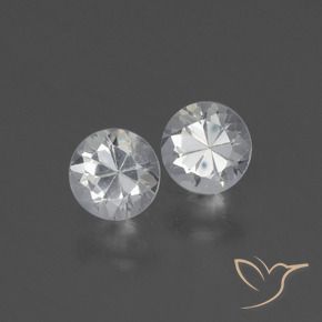 0.83 ctw White Sapphire Stones, Natural Sapphire in Diamond-Cut Shape for Sale