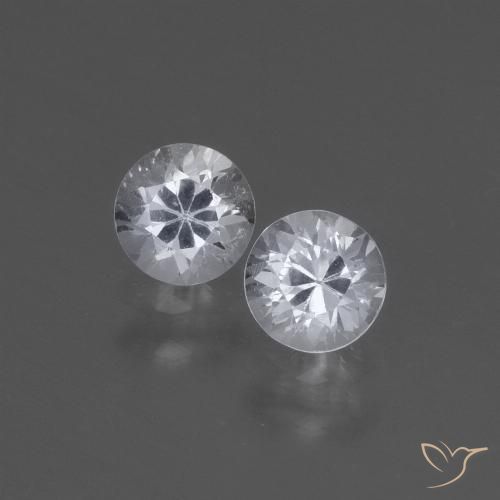 0.88 ct White Sapphire, 4.5 mm Diamond Cut From Madagascar, Photo A