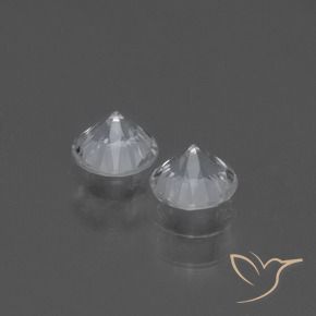 Sapphire Gemstones in 4.5 mm (calibrated) Size for Sale, Sapphire Stones in Clear White Color